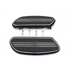 Black footboard set is streamliner style.