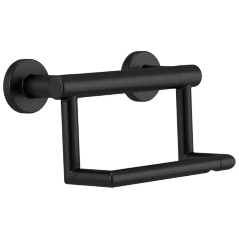 Decor Assist Contemporary Tissue Holder With Assist Bar, Matte Black