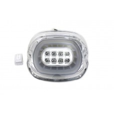 Layback LED tail lamp features a clear lens.