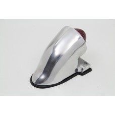 PK tail lamp for fender mounting constructed of polished aluminum as original, cone shaped glass lens included.